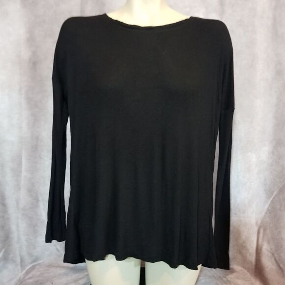 H by Bordeaux Black Asymmetrical Back Blouse Sz XS - Picture 2 of 6